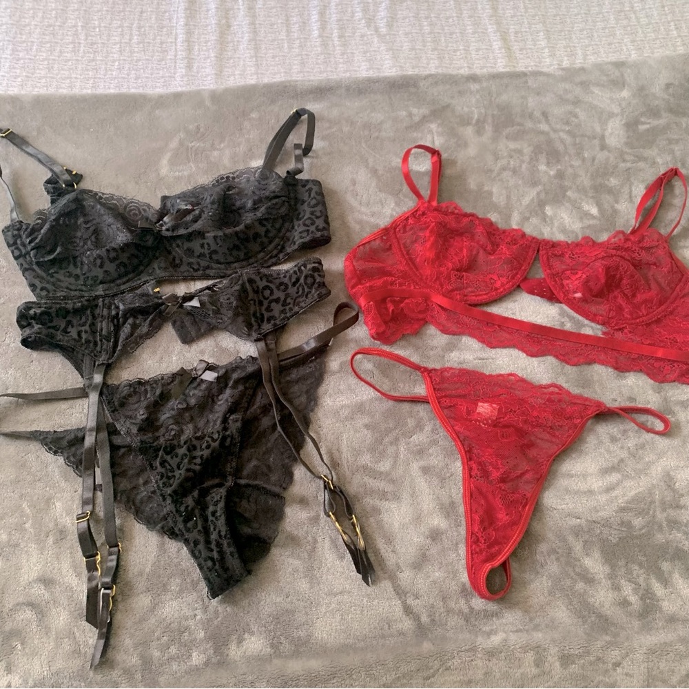 2 pair brand new lacy lingerie